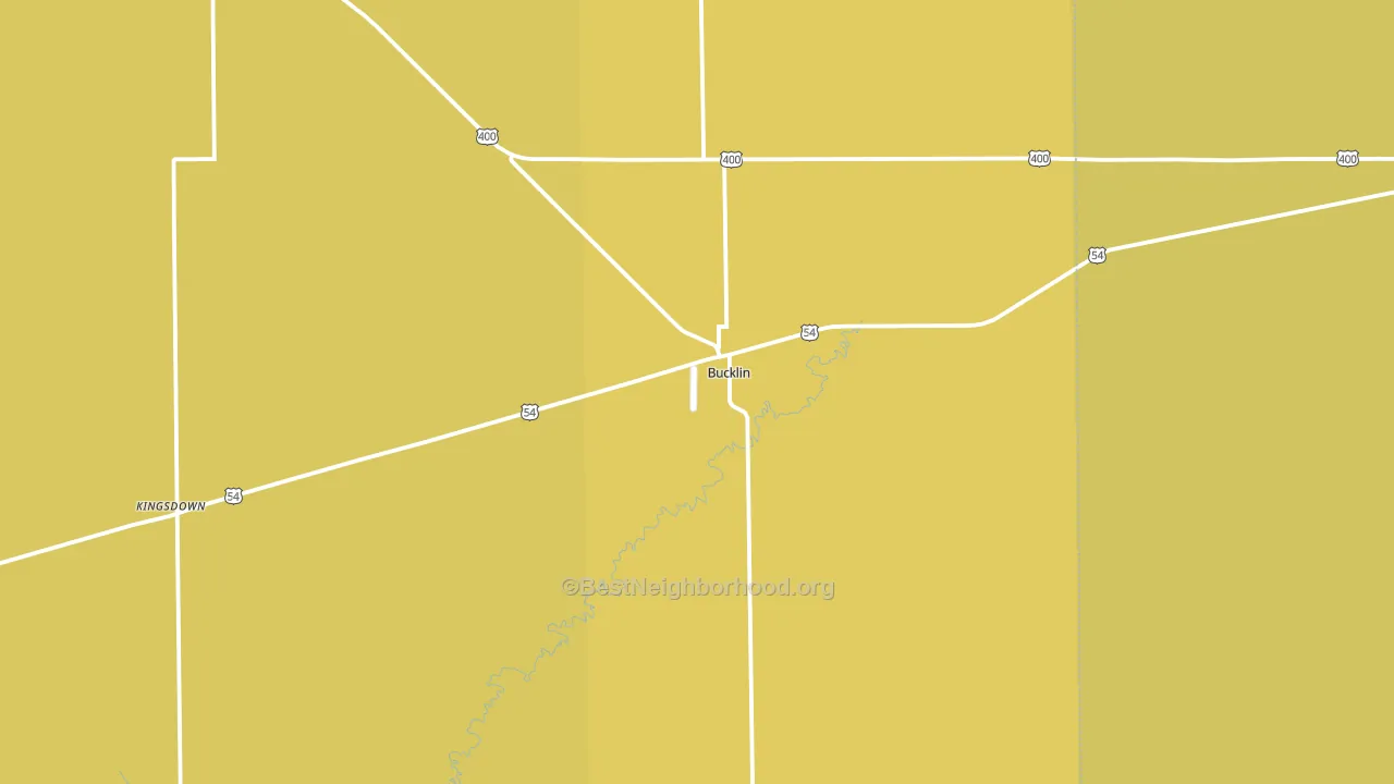 Bucklin, KS block-group voter-turnout map