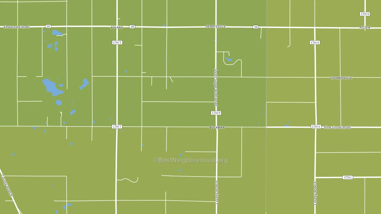 Buckman, WI block-group voter-turnout map