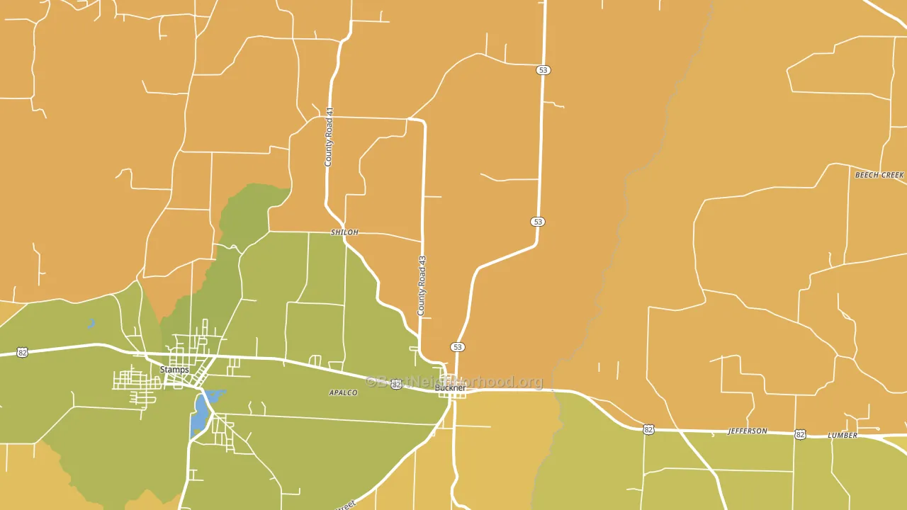 Buckner, AR block-group voter-turnout map