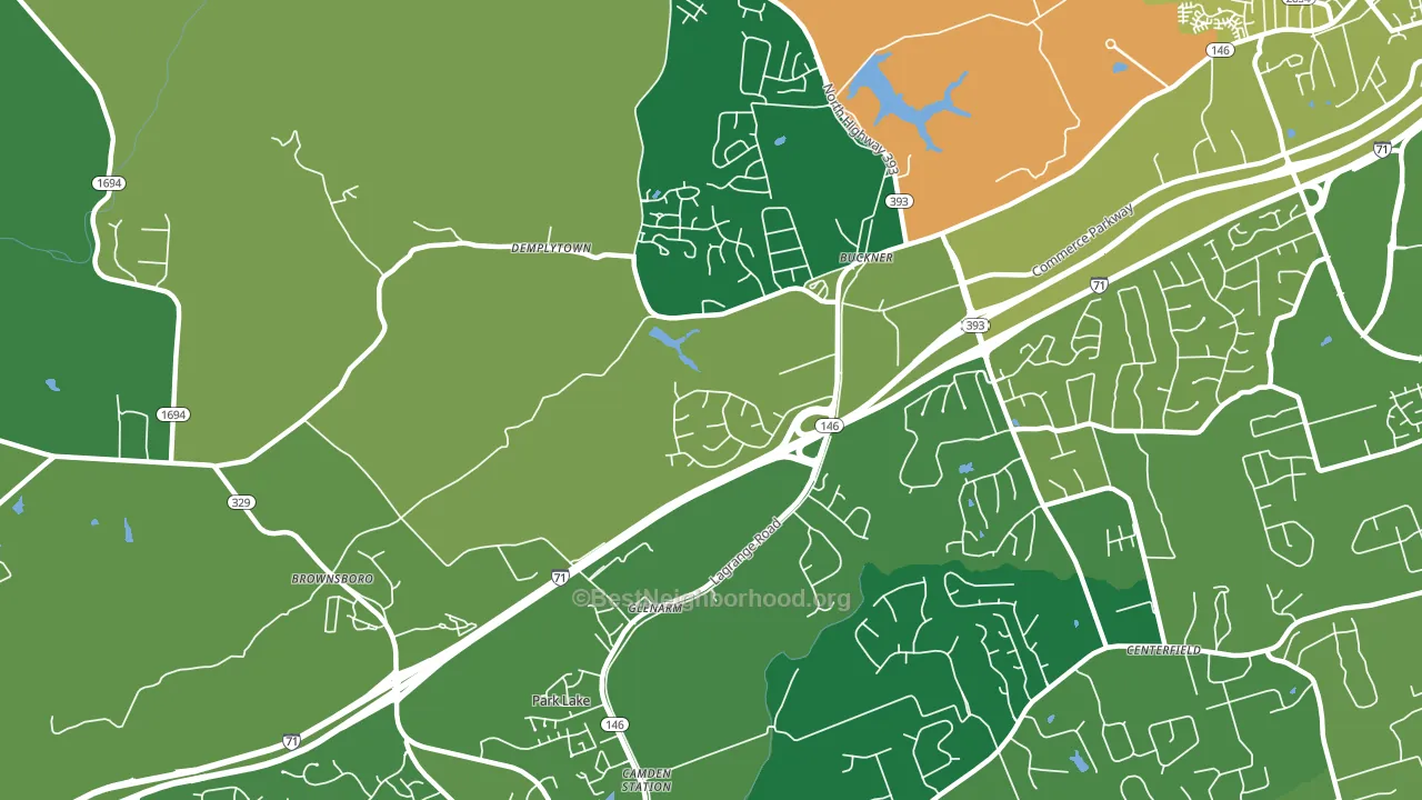 Buckner, KY block-group voter-turnout map