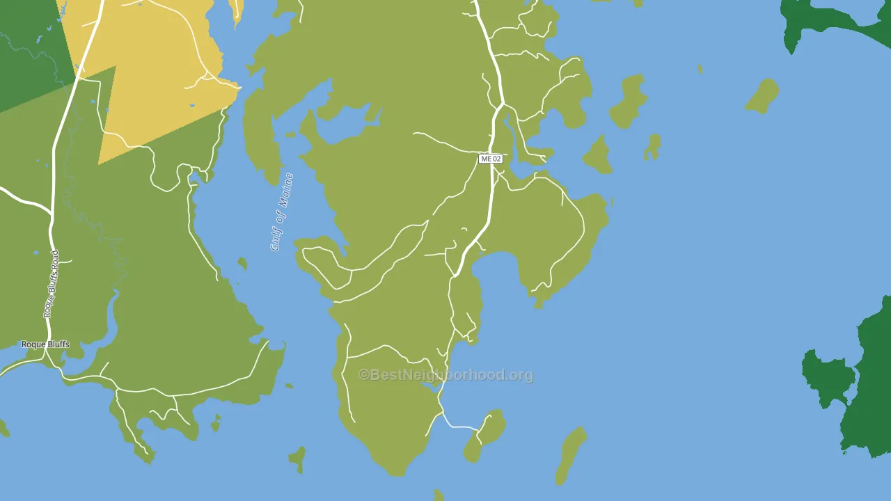 Bucks Harbor, ME block-group voter-turnout map