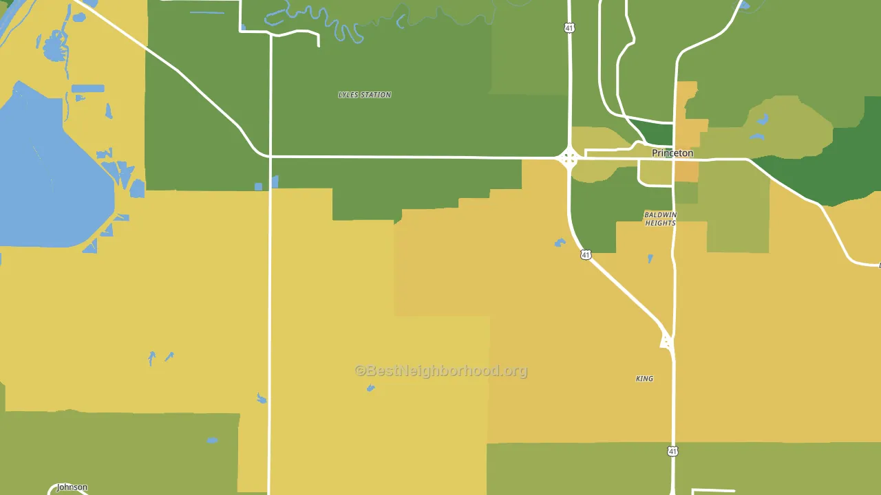 Buckskin, IN block-group voter-turnout map