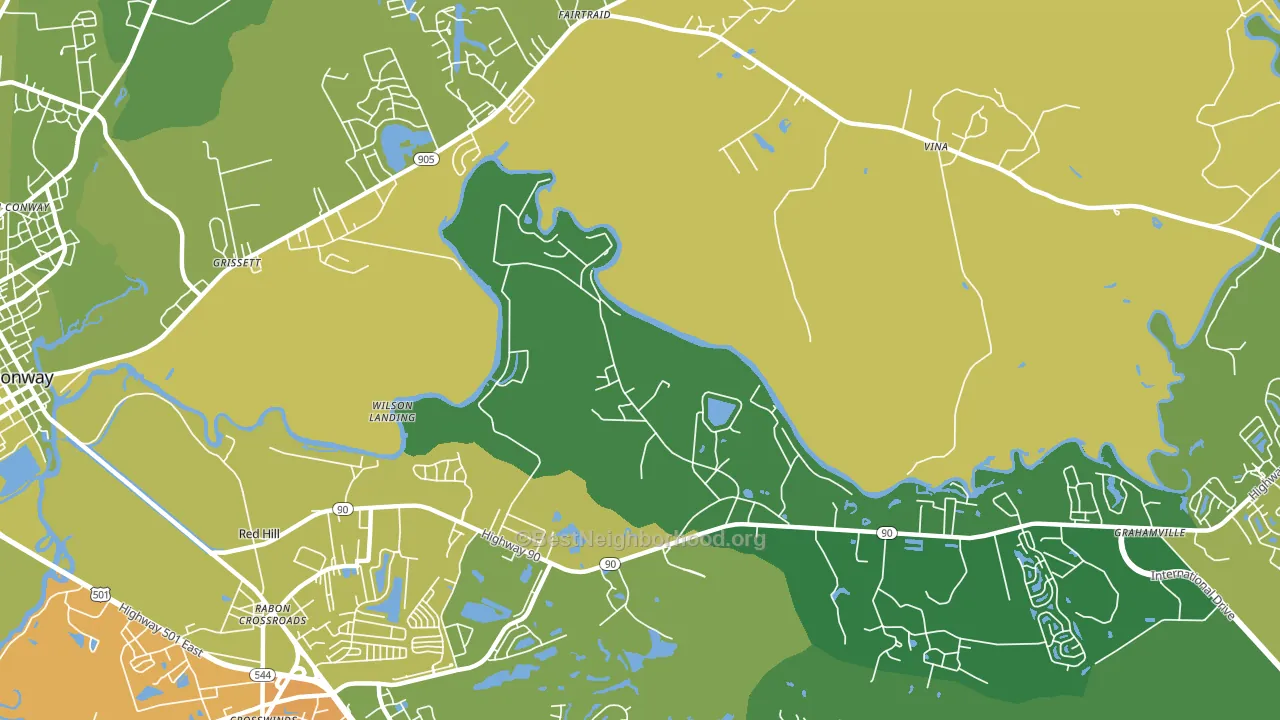 Bucksville, SC block-group voter-turnout map