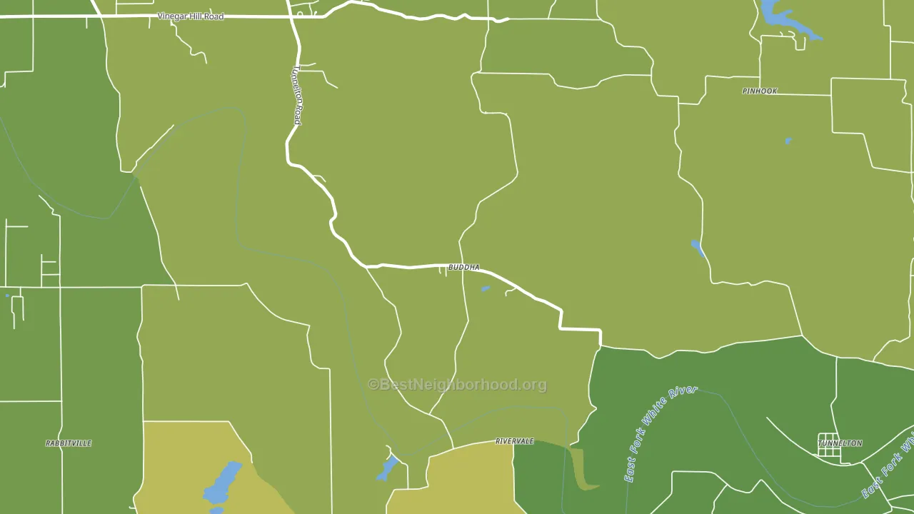 Buddha, IN block-group voter-turnout map