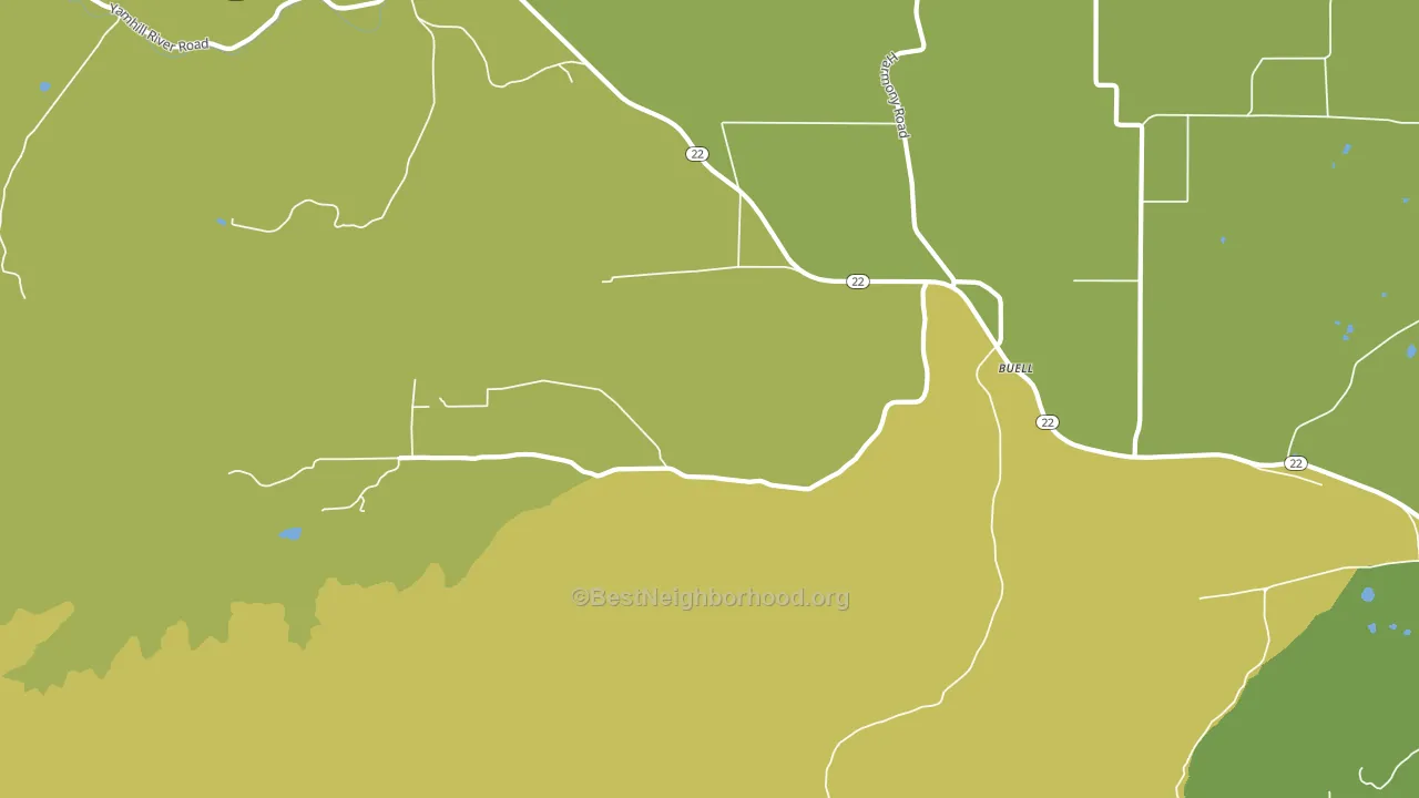 Buell, OR block-group voter-turnout map