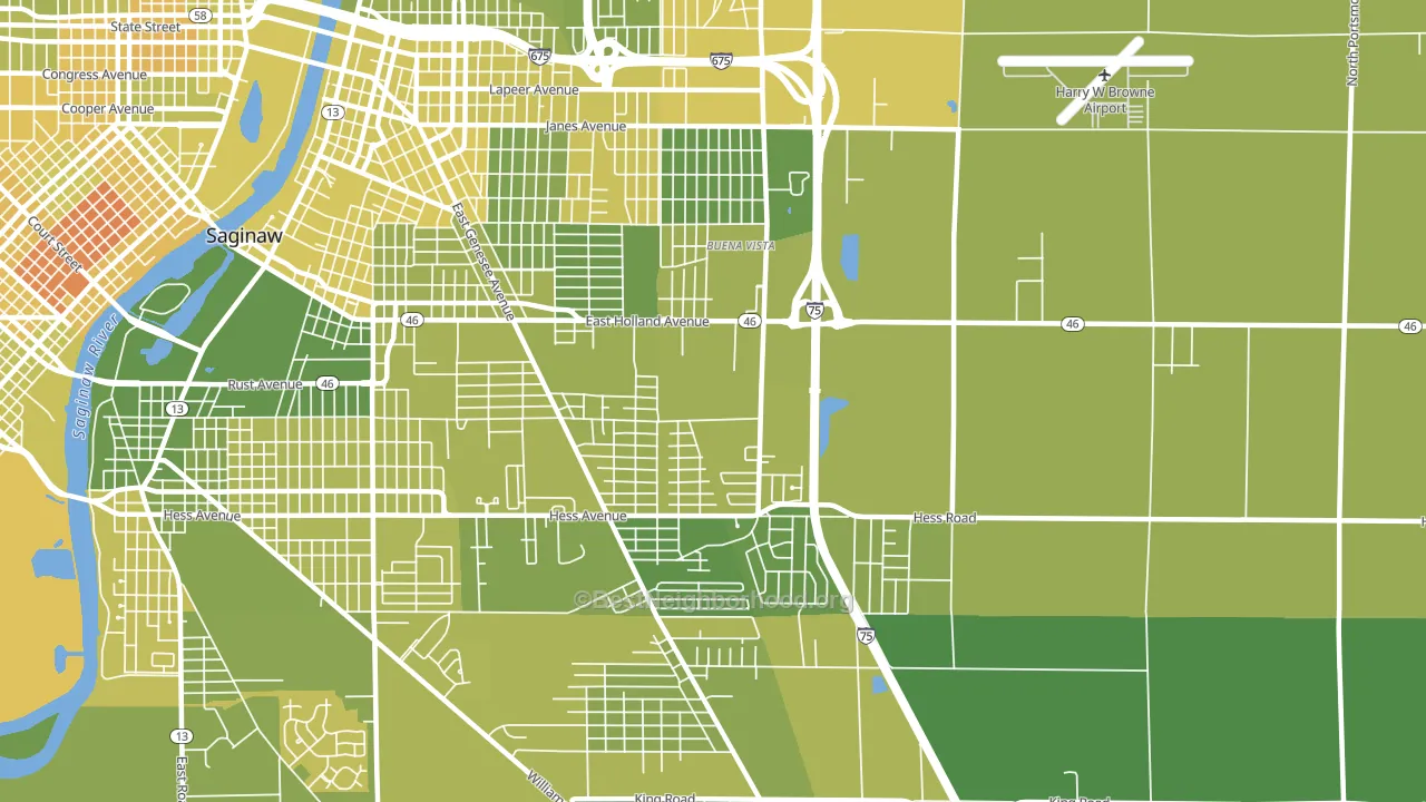 Buena Vista, MI block-group voter-turnout map