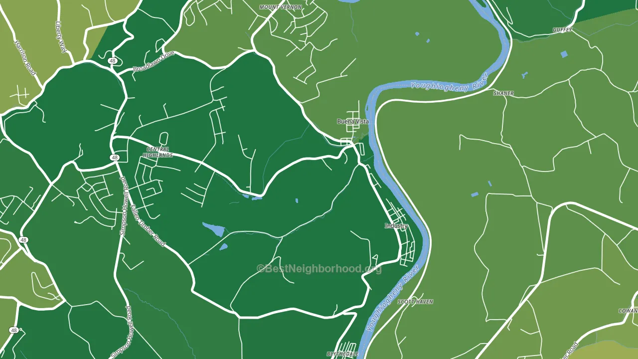 Buena Vista, PA block-group voter-turnout map