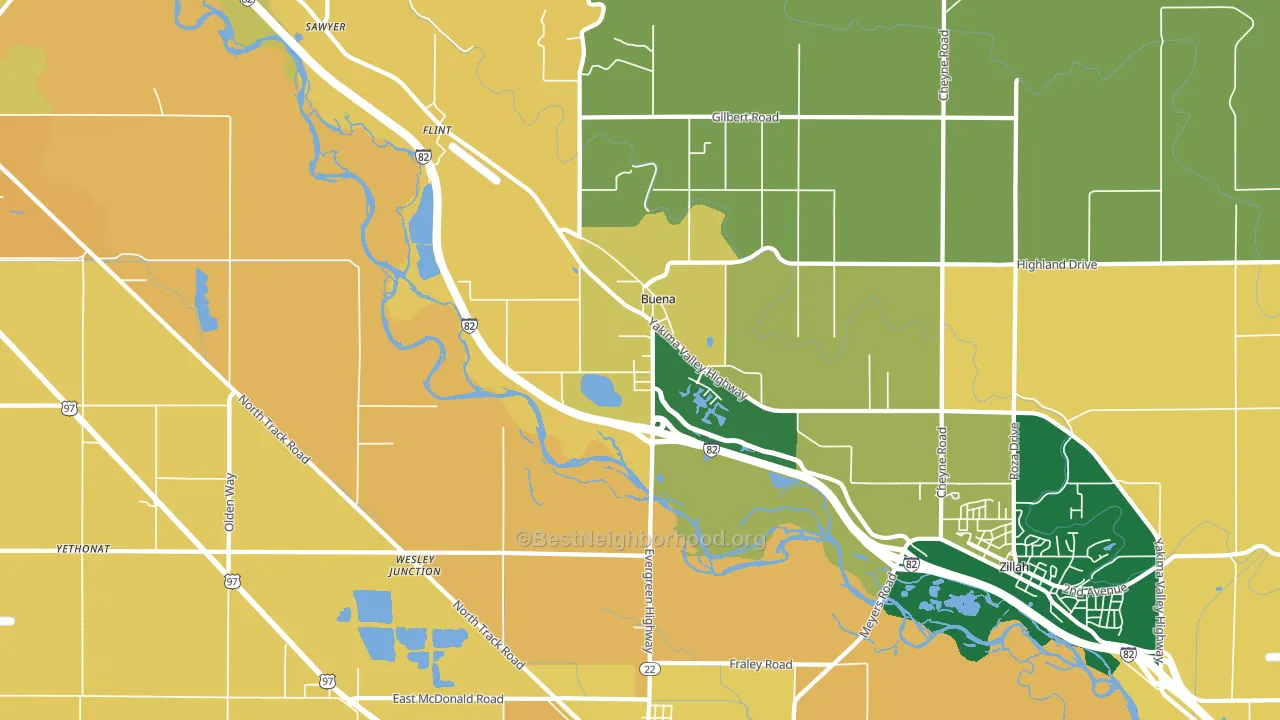 Buena, WA block-group voter-turnout map
