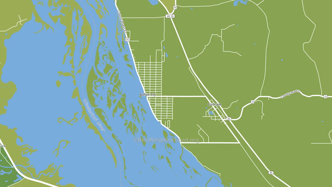 Buffalo City, WI block-group voter-turnout map