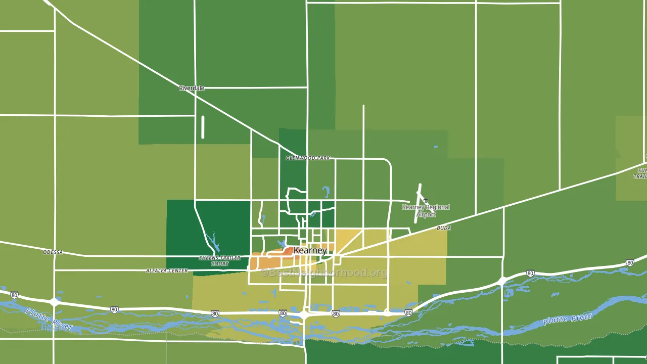 Buffalo County, NE block-group voter-turnout map