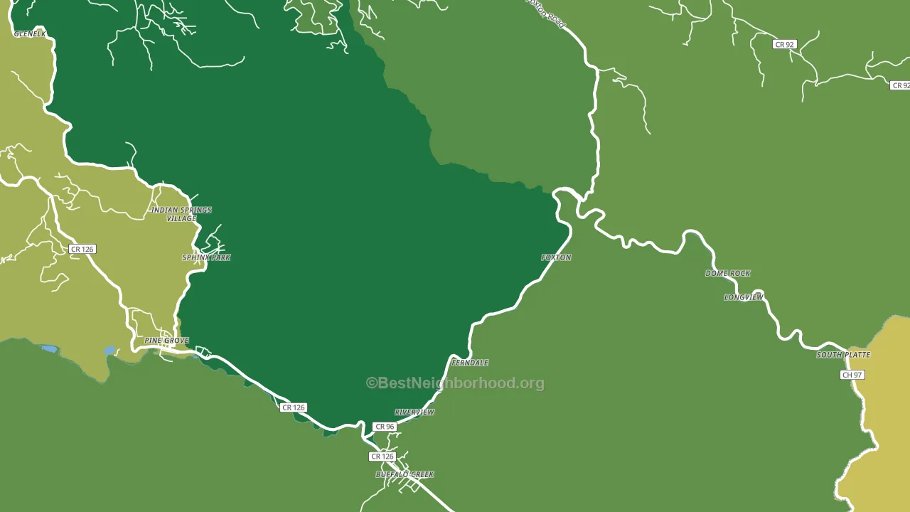 Buffalo Creek, CO block-group voter-turnout map