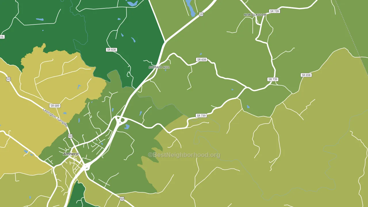 Buffalo Hill, VA block-group voter-turnout map
