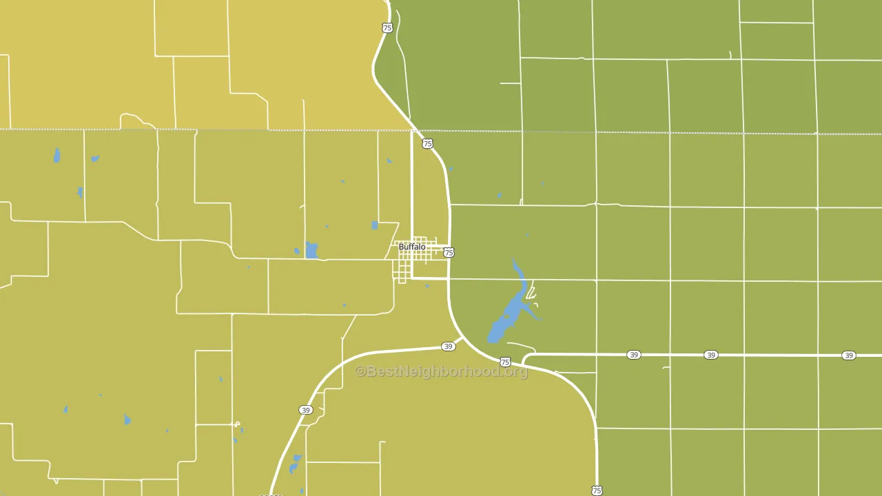 Buffalo, KS block-group voter-turnout map