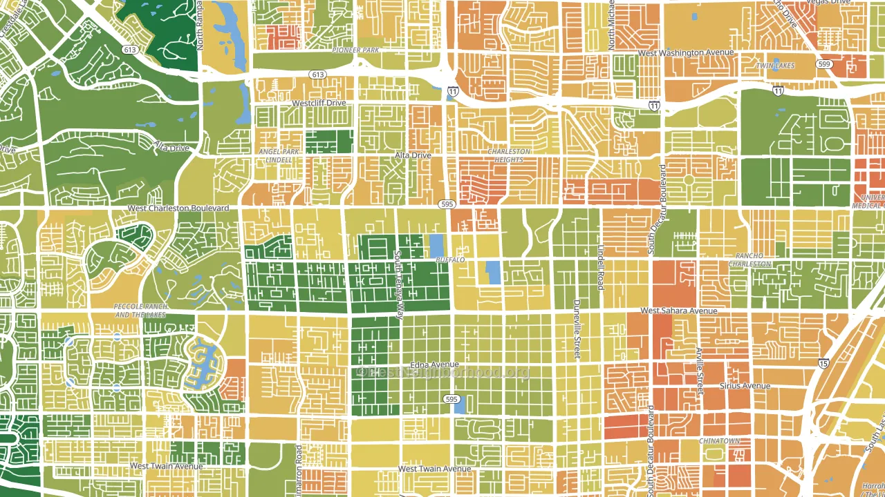 Buffalo, Las Vegas, NV block-group voter-turnout map