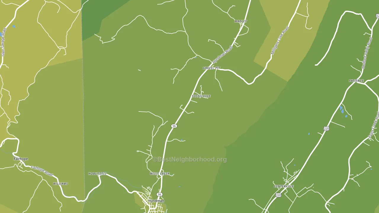 Buffalo Mills, PA block-group voter-turnout map