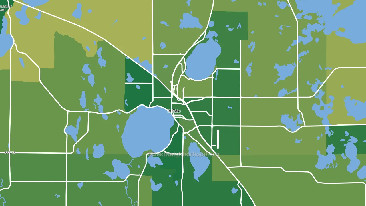 Buffalo, MN block-group voter-turnout map