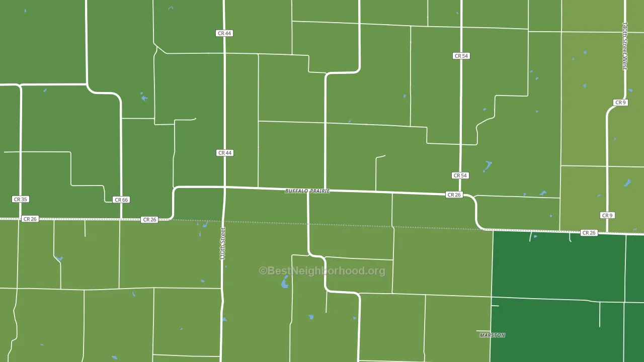 Buffalo Prairie, IL block-group voter-turnout map