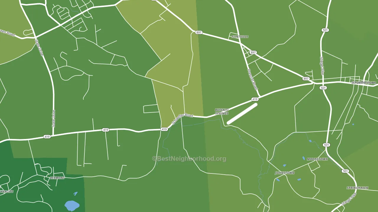 Buffalo Springs, PA block-group voter-turnout map