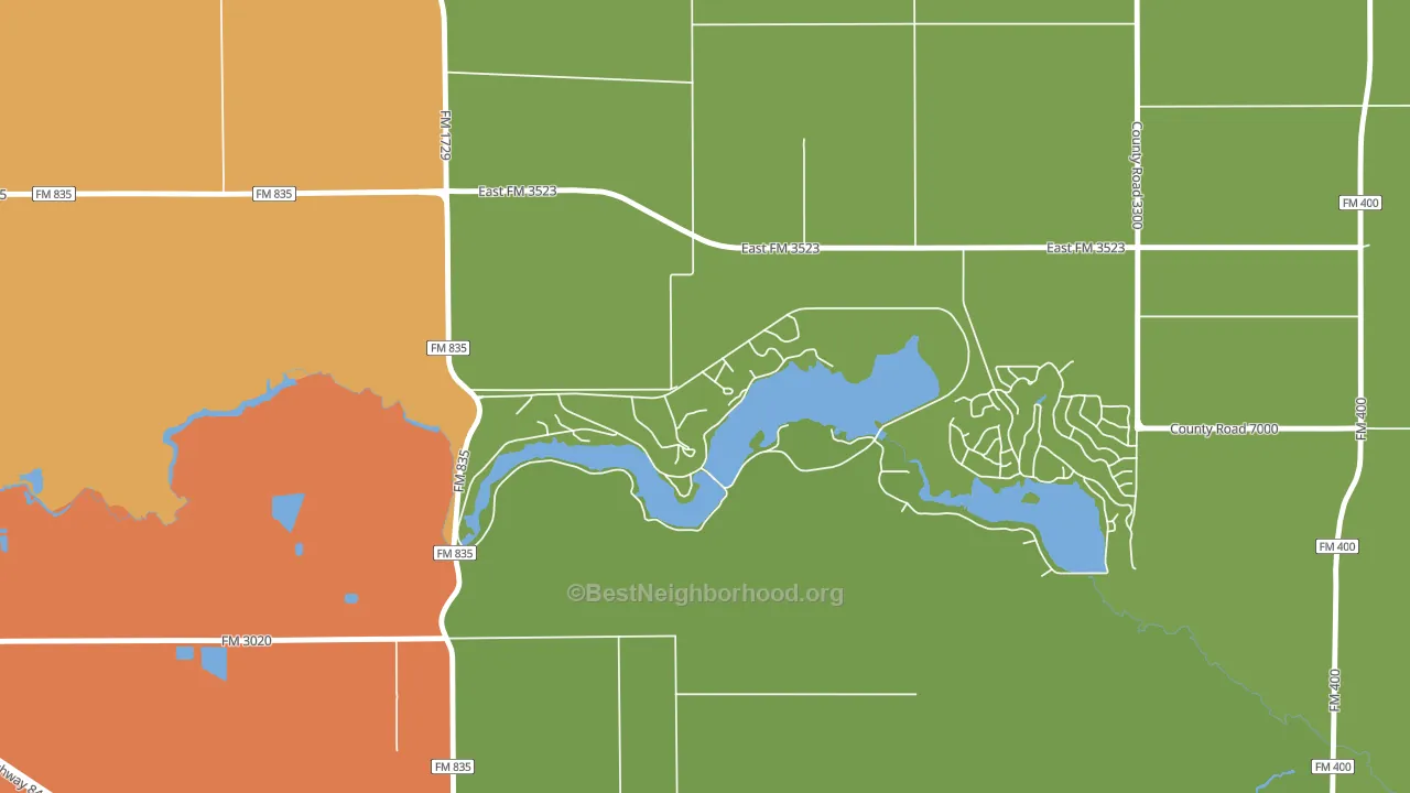 Buffalo Springs, TX block-group voter-turnout map