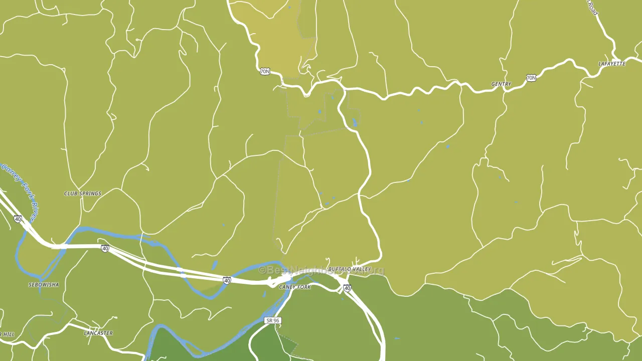 Buffalo Valley, TN block-group voter-turnout map
