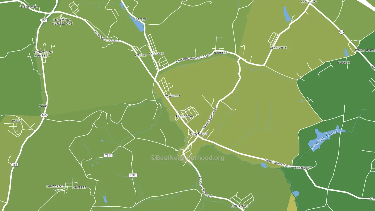 Buffington, PA block-group voter-turnout map