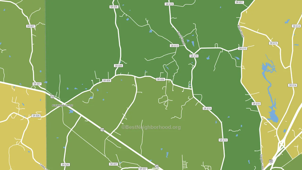 Bufford Crossroads, VA block-group voter-turnout map