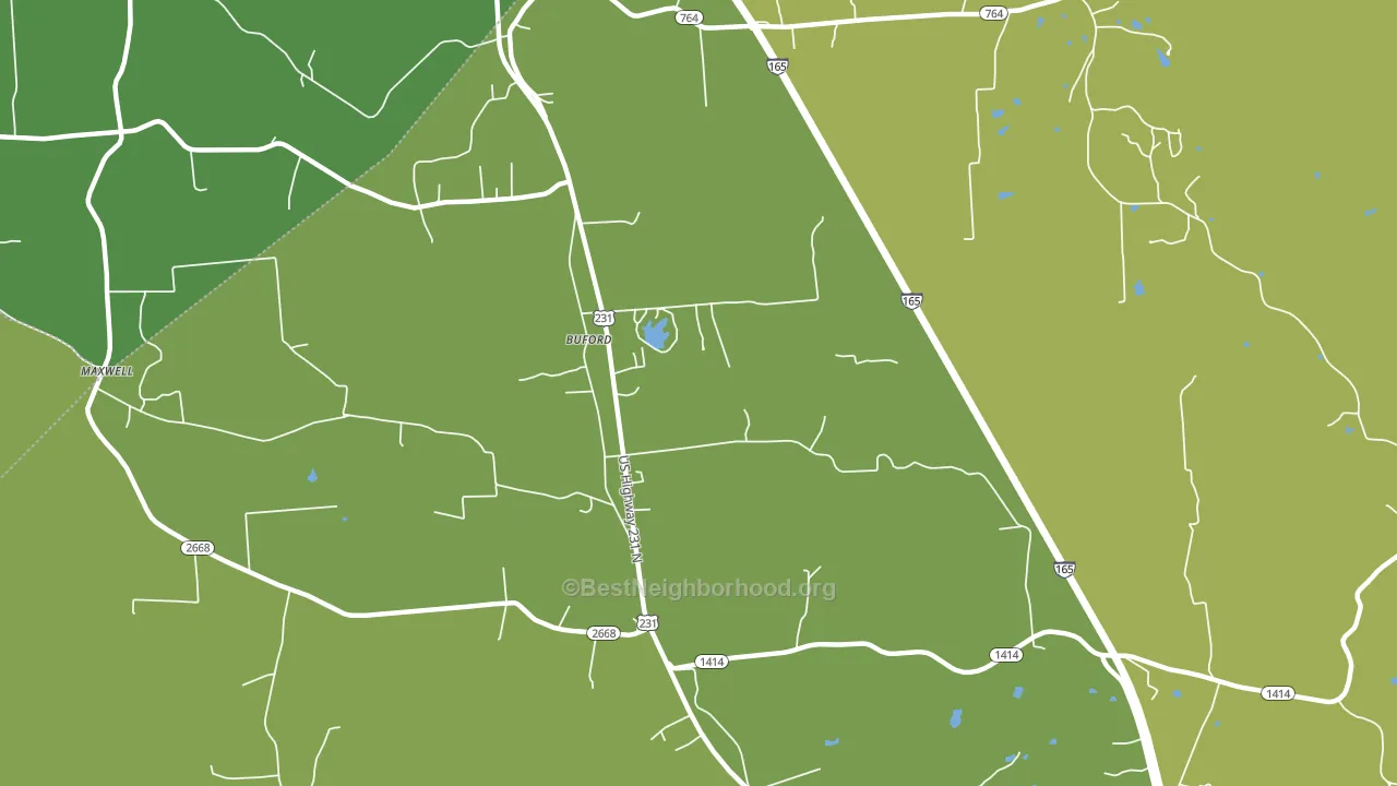 Buford, KY block-group voter-turnout map