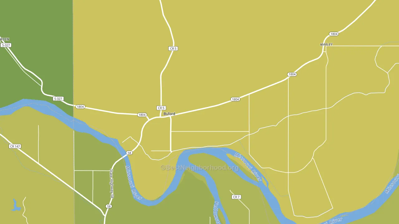 Buford, ND block-group voter-turnout map