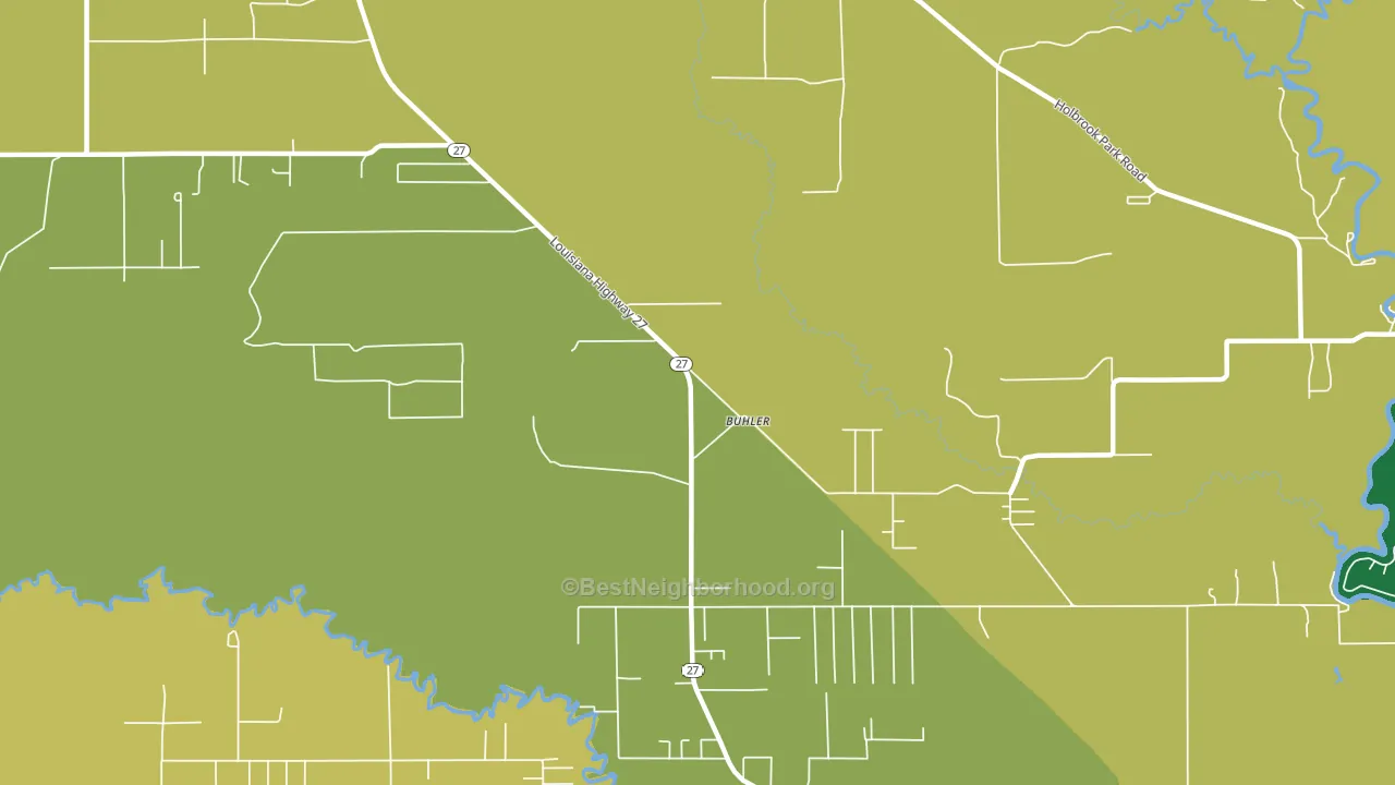 Buhler, LA block-group voter-turnout map
