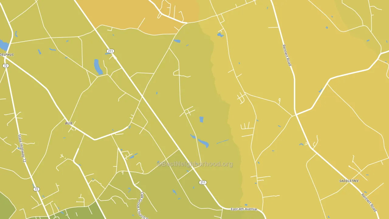 Buie, NC block-group voter-turnout map