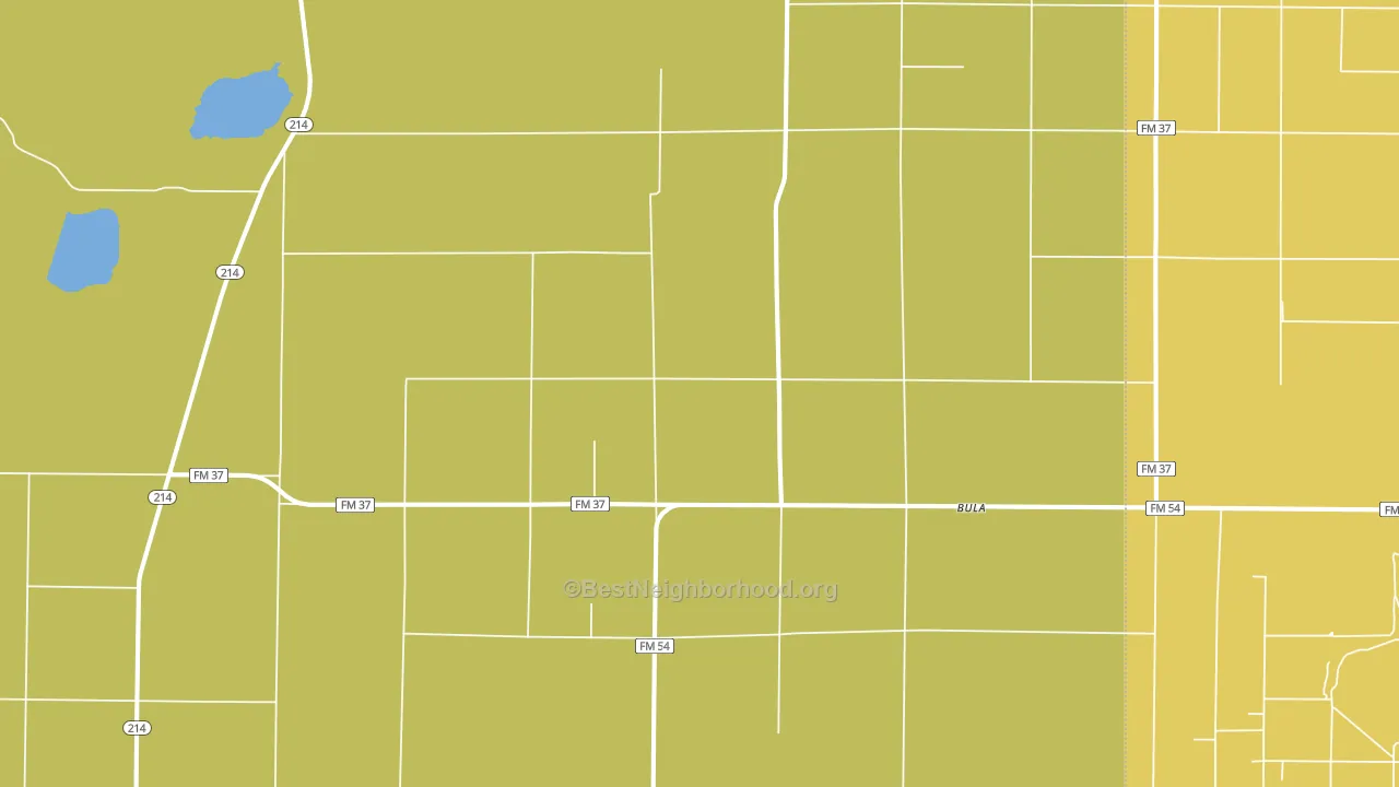 Bula, TX block-group voter-turnout map
