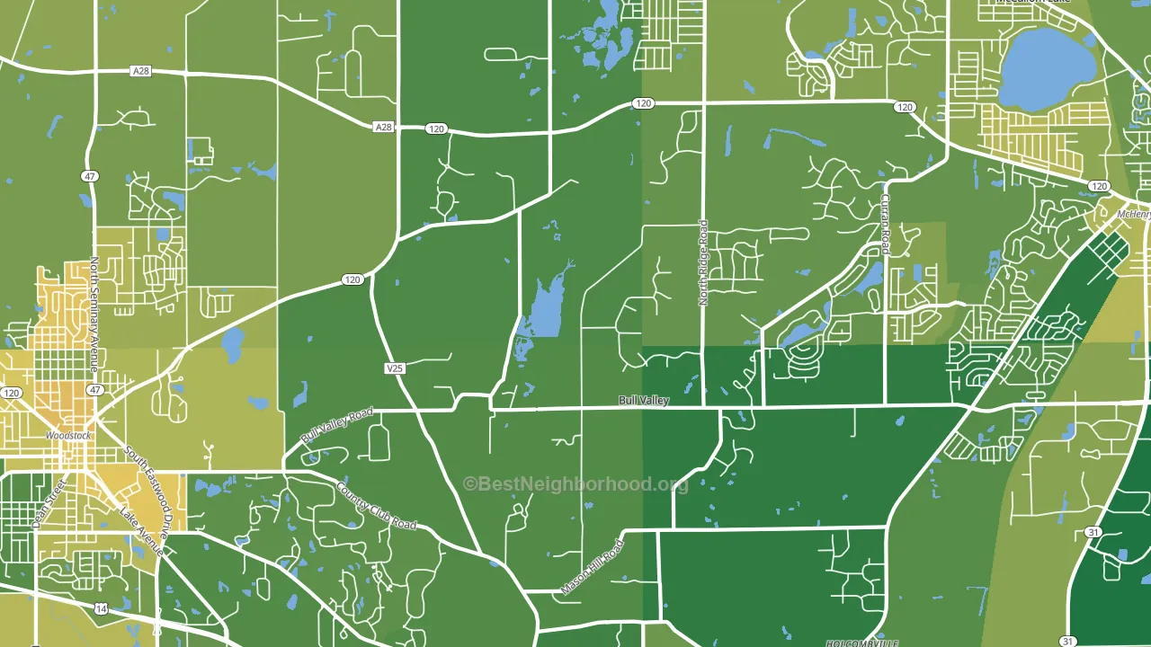 Bull Valley, IL block-group voter-turnout map