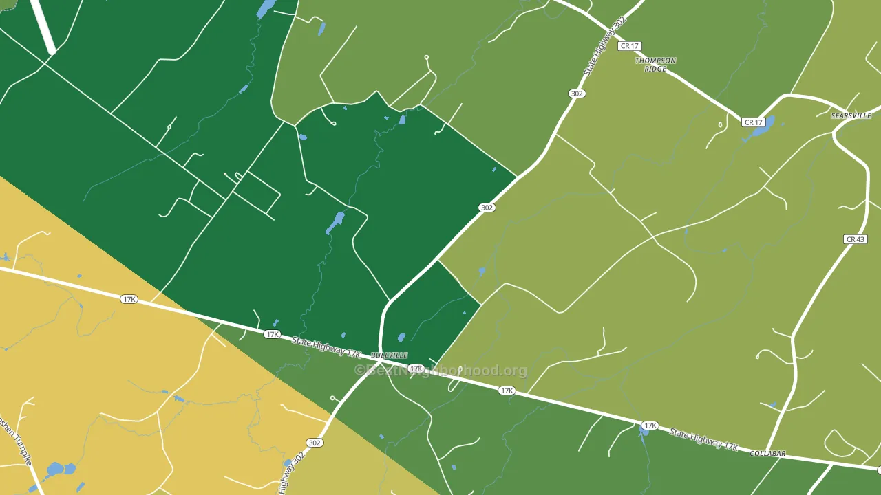 Bullville, NY block-group voter-turnout map