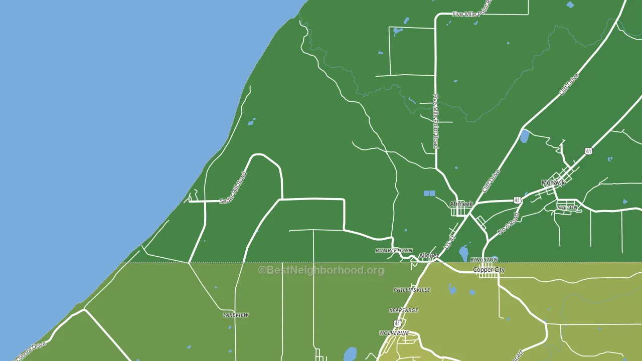 Bumbletown, MI block-group voter-turnout map