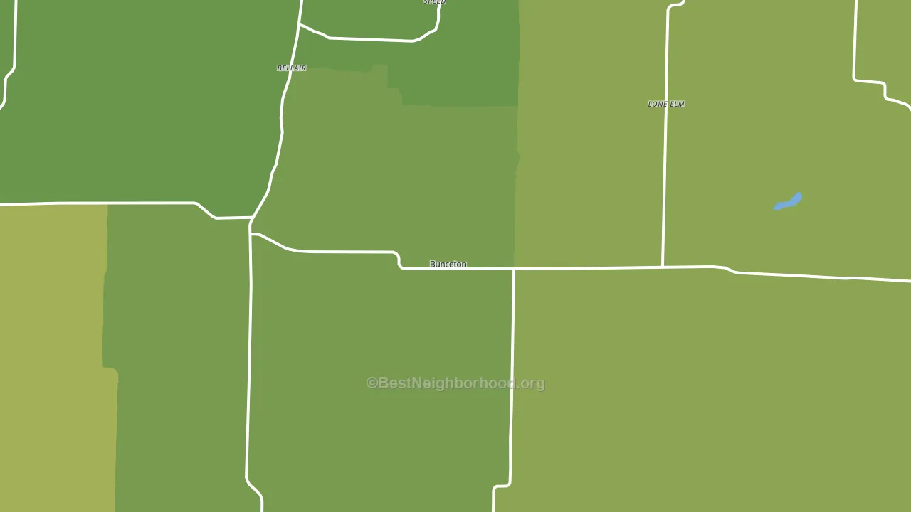Bunceton, MO block-group voter-turnout map