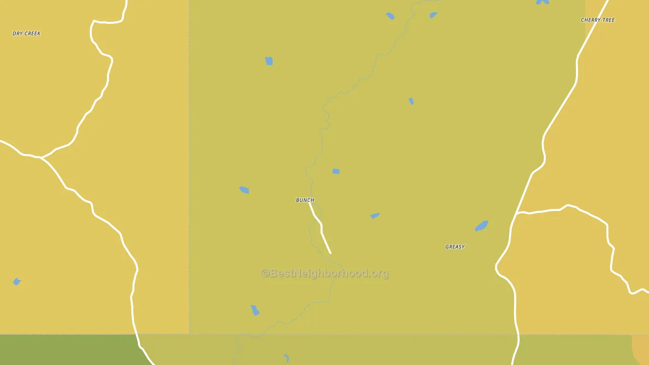 Bunch, OK block-group voter-turnout map