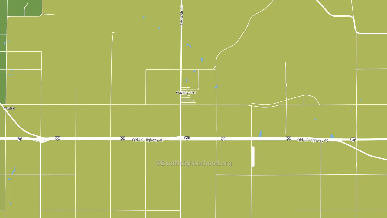 Bunker Hill, KS block-group voter-turnout map