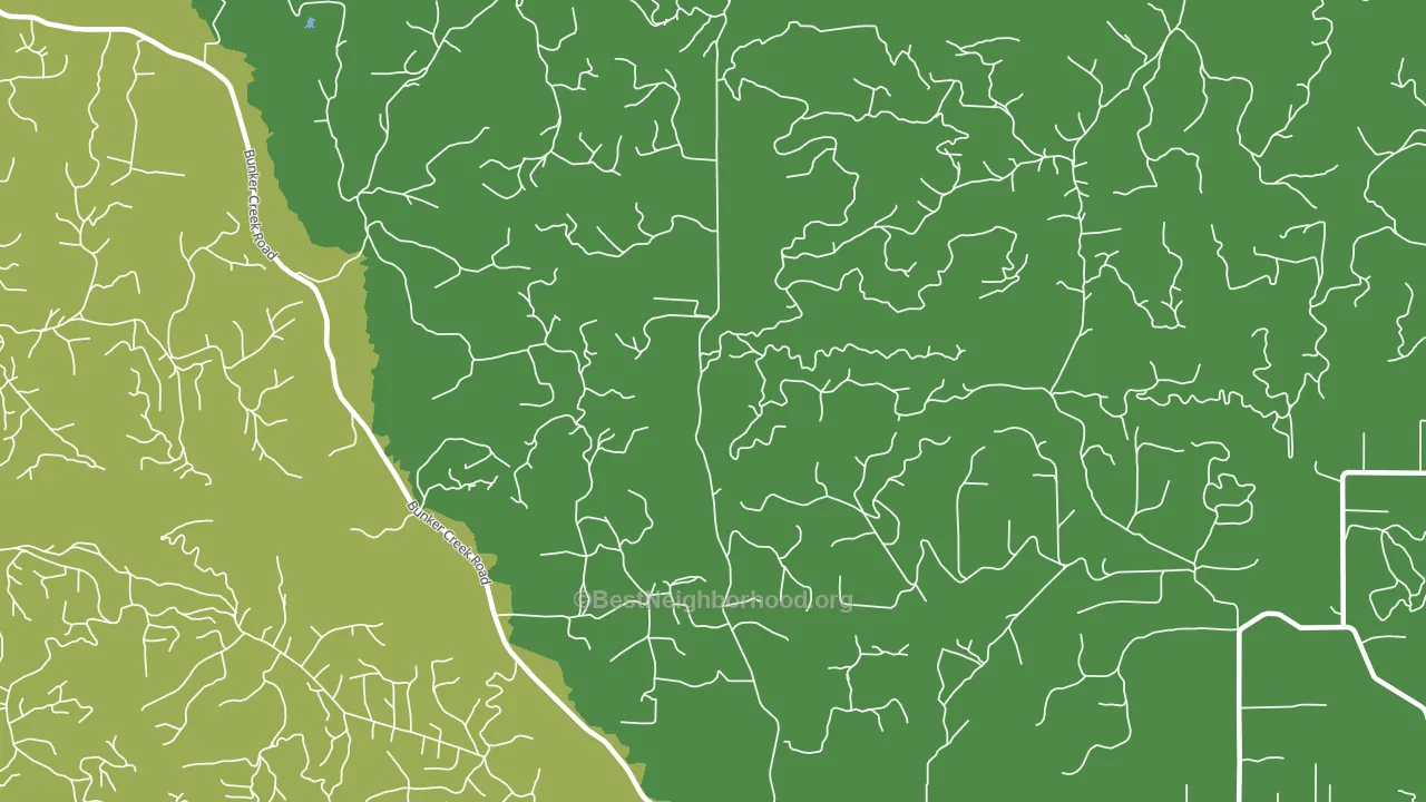 Bunker, WA block-group voter-turnout map