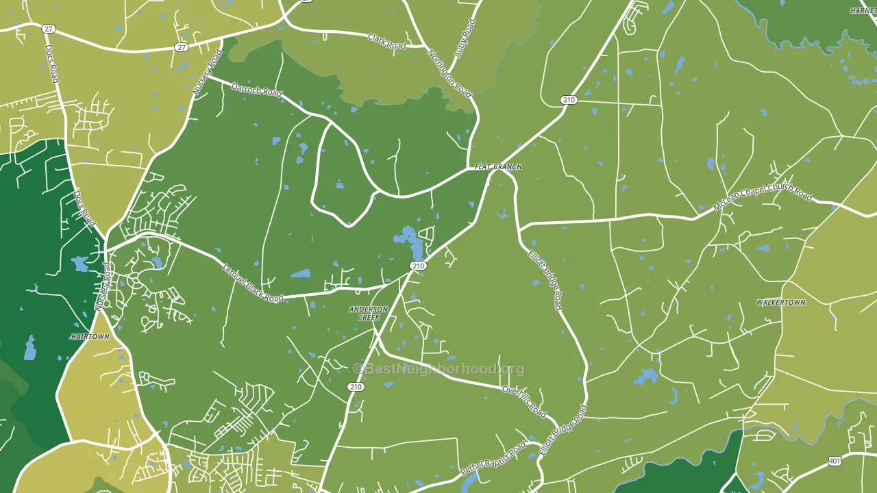 Bunnlevel, NC block-group voter-turnout map