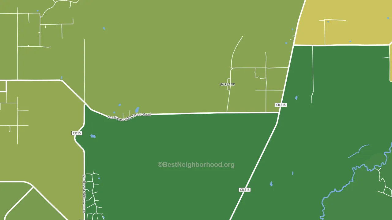 Burbank, FL block-group voter-turnout map