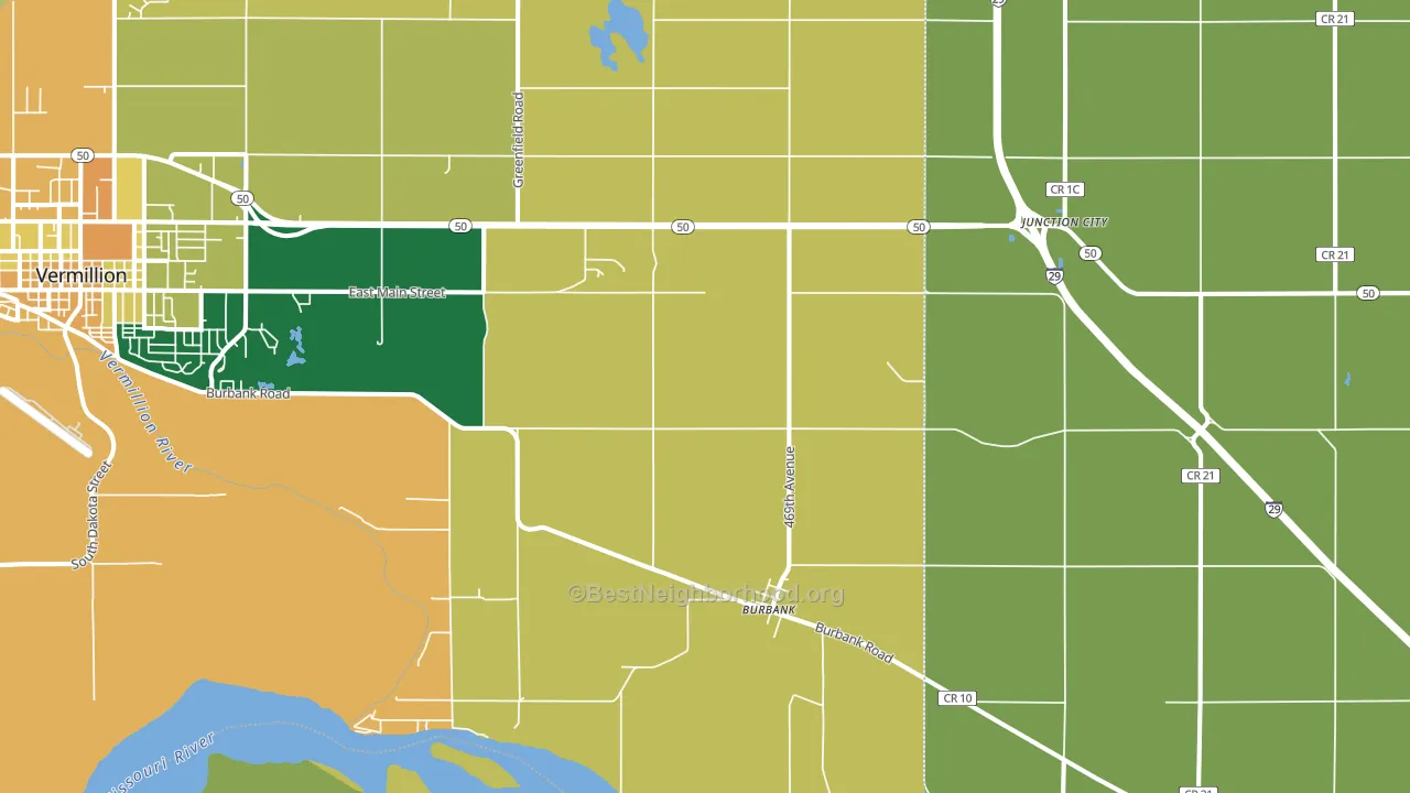 Burbank, SD block-group voter-turnout map