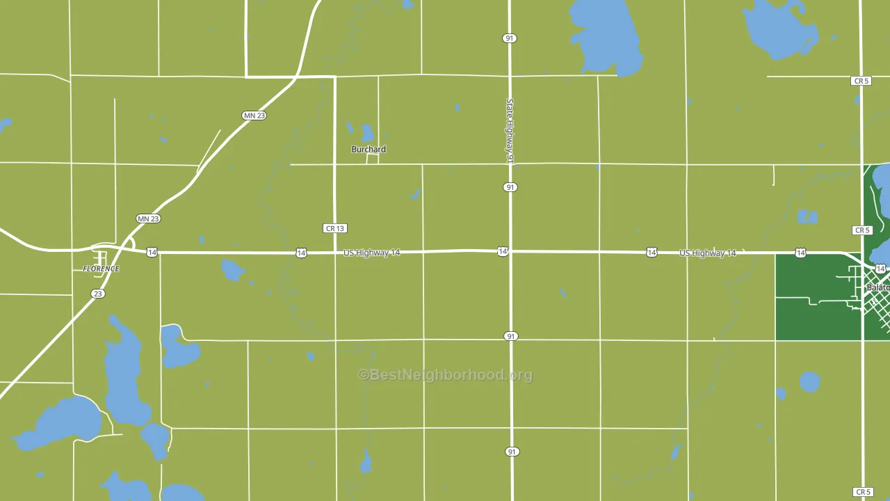 Burchard, MN block-group voter-turnout map