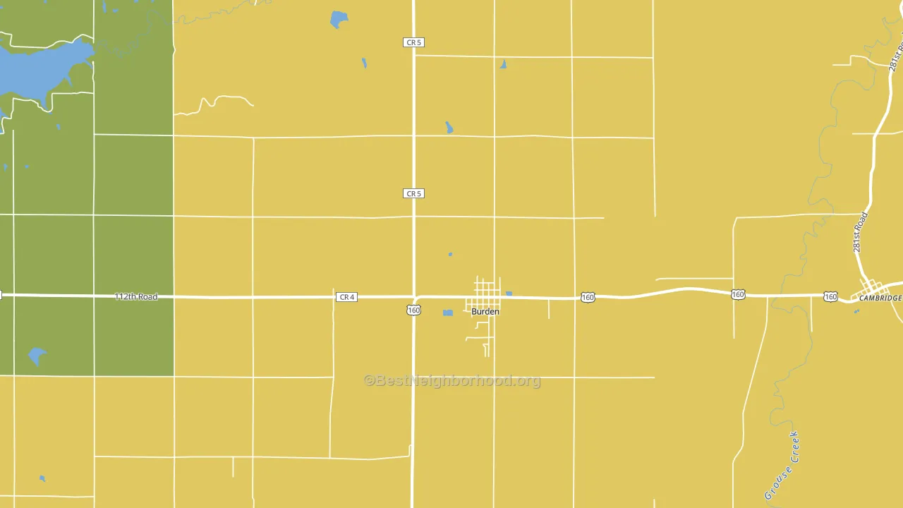Burden, KS block-group voter-turnout map