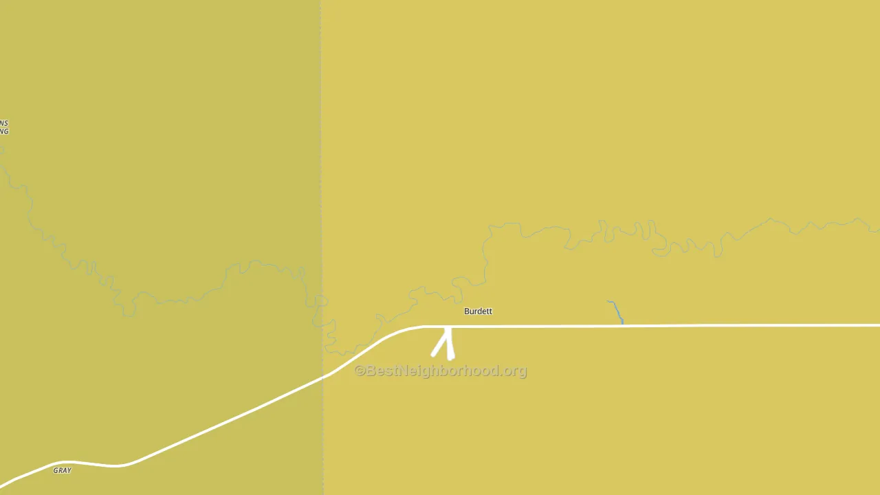 Burdett, KS block-group voter-turnout map