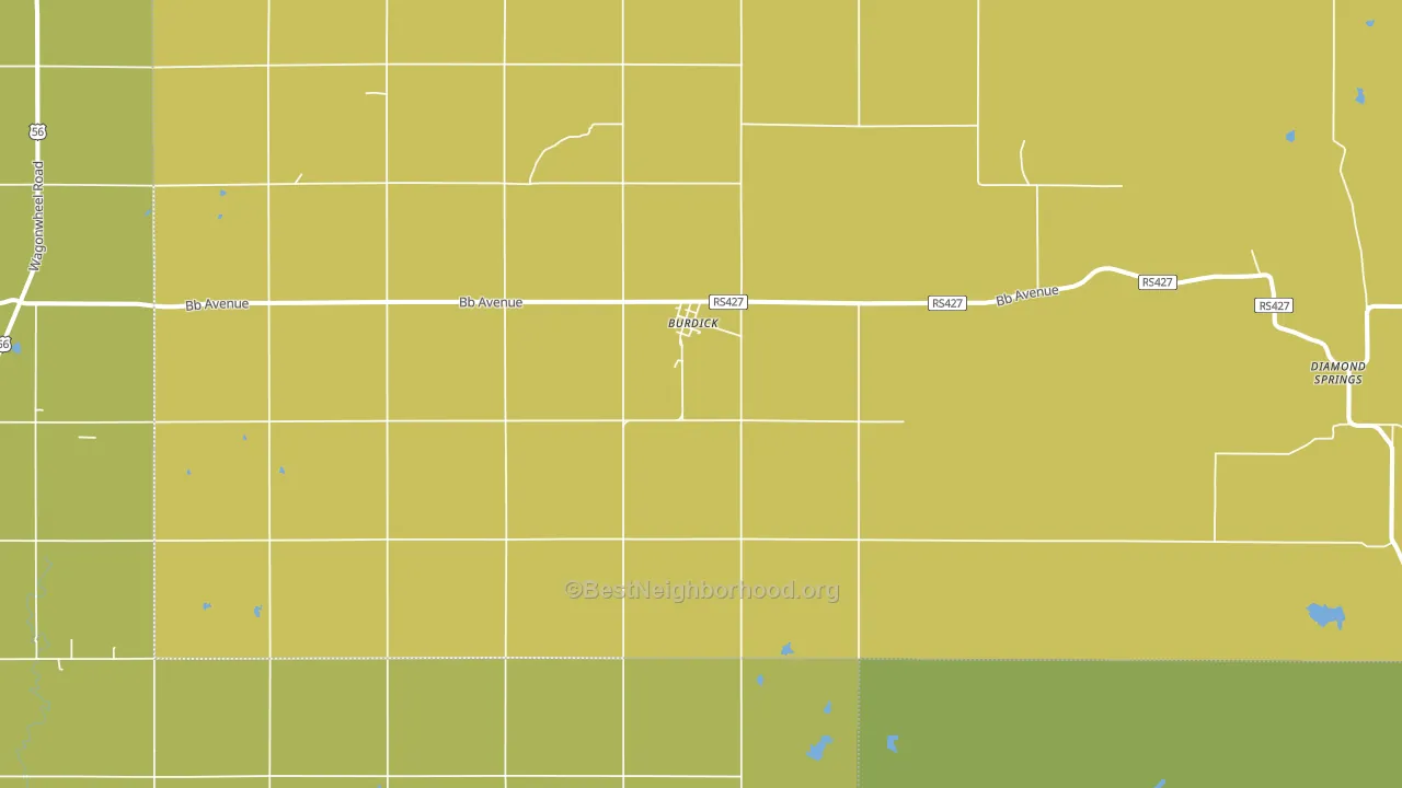 Burdick, KS block-group voter-turnout map