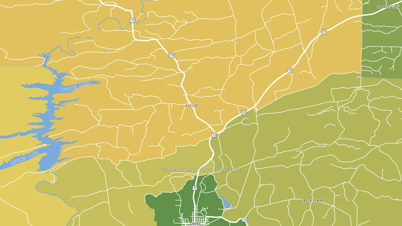 Burg, AR block-group voter-turnout map