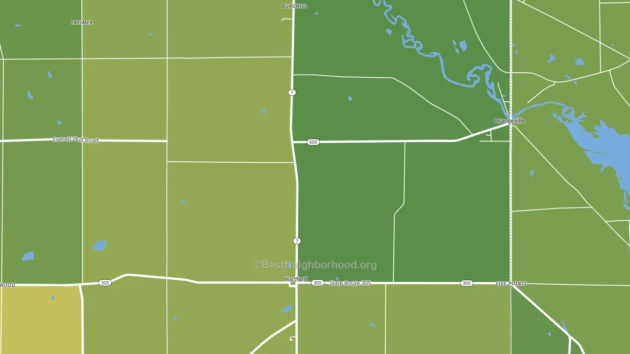 Burghill, OH block-group voter-turnout map