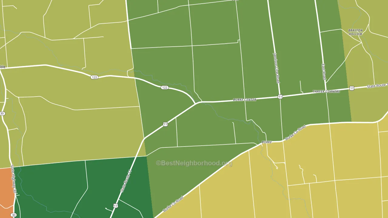 Burke, NY block-group voter-turnout map