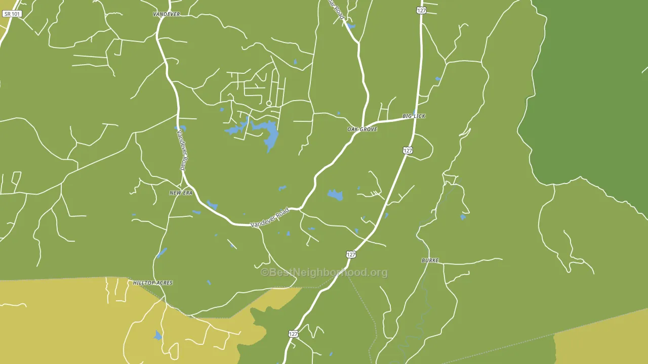 Burke, TN block-group voter-turnout map