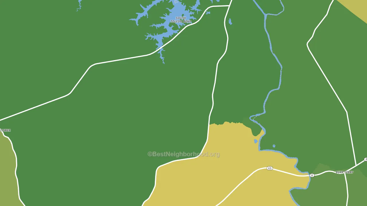 Burkeville, TX block-group voter-turnout map
